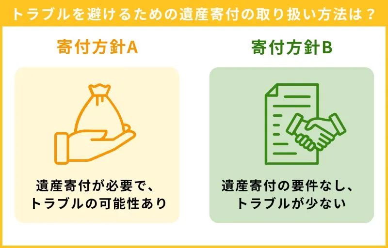 トラブルを避けるための寄付や遺贈の取り扱い方法は？