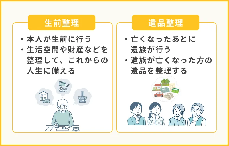 生前整理と遺品整理の違い