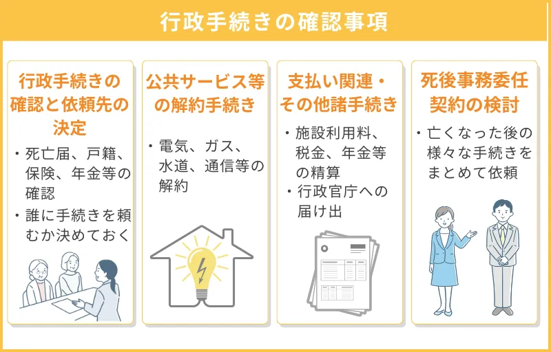 行政手続きの確認事項