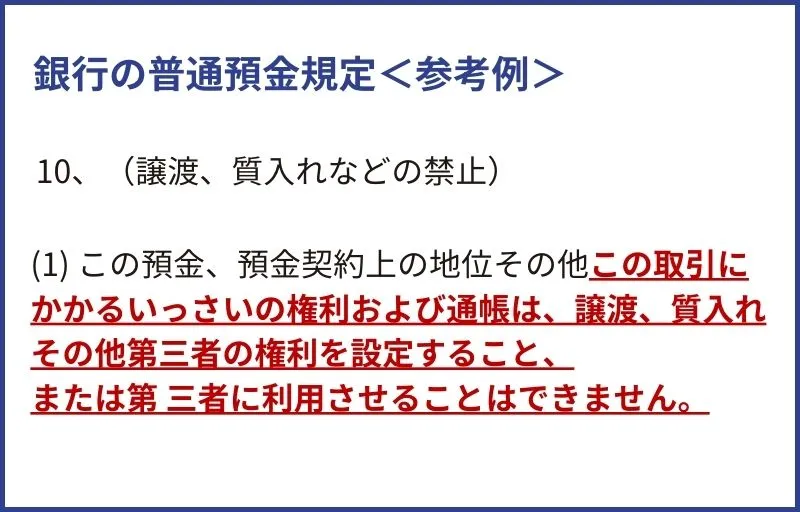 銀行の普通預金規定