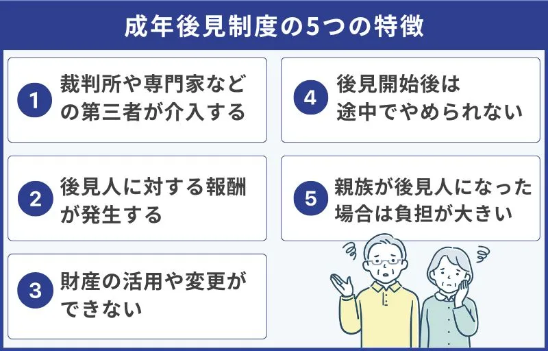 成年後見制度を利用する5つの特徴