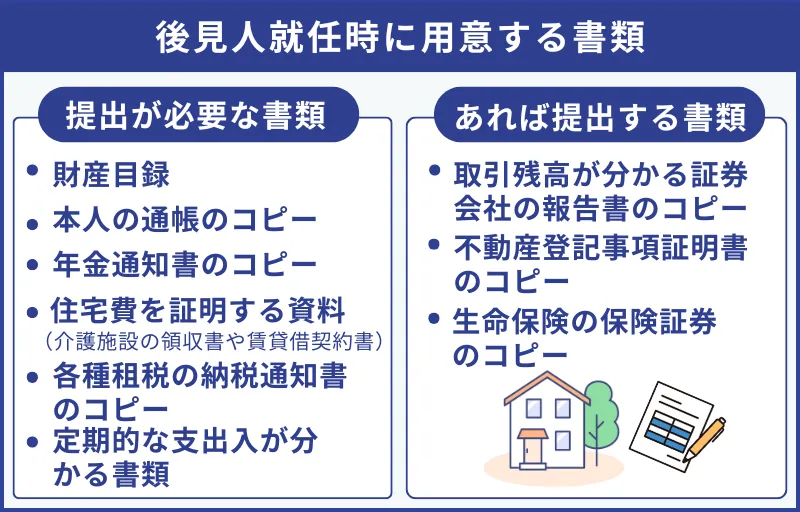後見人就任時に用意する書類