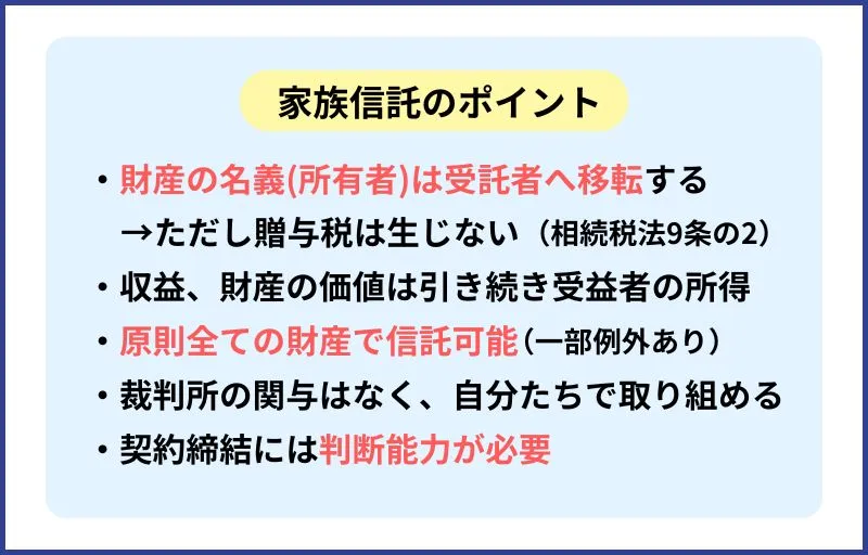 家族信託のポイント