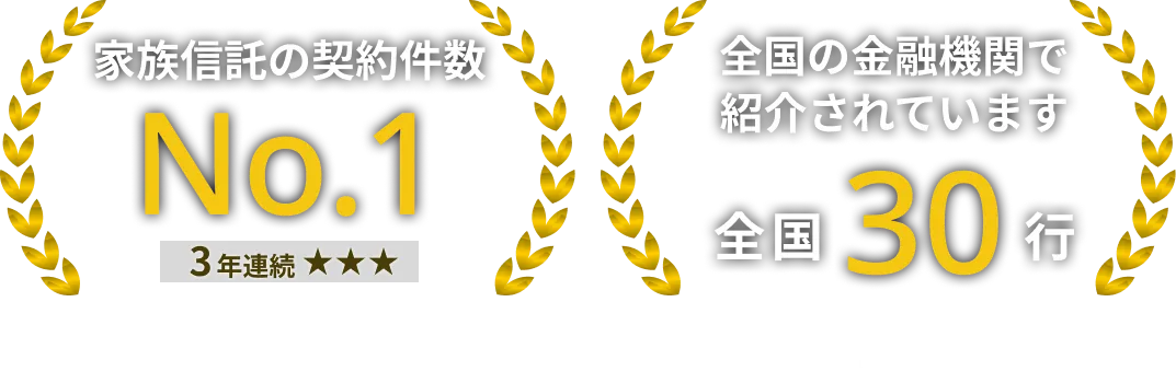 家族信託の契約件数3年連続ナンバーワン（※ 2023年11月期調査（同年10月15日～11月11日実施）に続き3年連続 調査機関：日本マーケティングリサーチ機構）